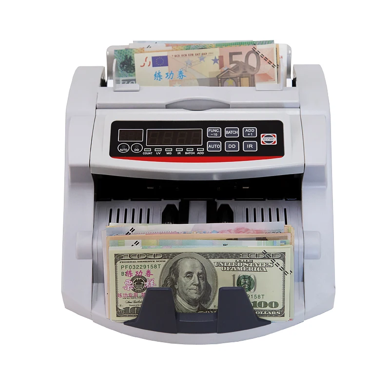LD-7400 Portable LCD Money Counter with LED Display Multi-Currency Bill Counting and Counterfeit Detection Machine