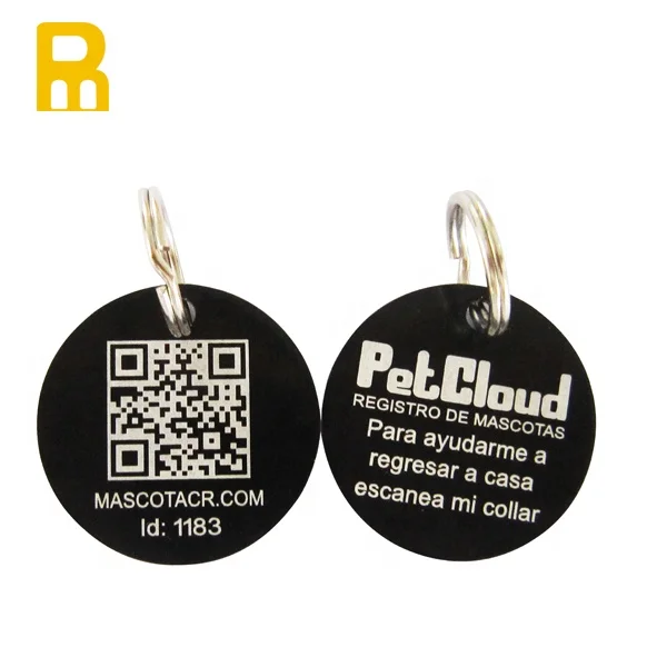 anodized aluminum dog tag laser engraved