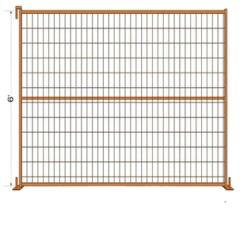 6ftx10ft canada temporary fencing panels frame 25mm 32mm wall thickness 1.20mm 1.60mm powder coated