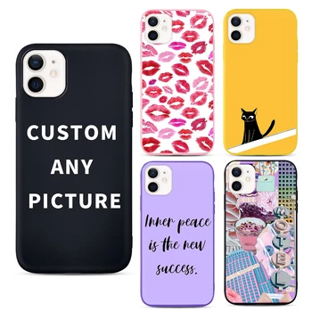 dropshipping custom logo print mobile cell phone case back cover for iphone 11 12 13 pro max xr x 8 7 plus
