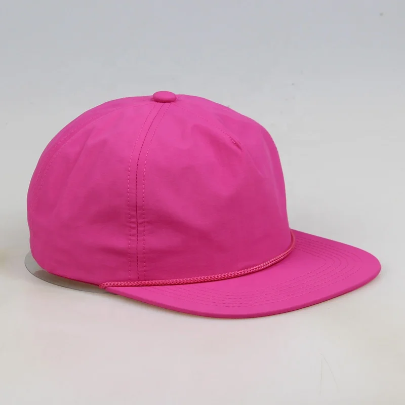 Custom a Frame Vintage Unstructured 5 Panel Blank Plain Rope Snapback Hat