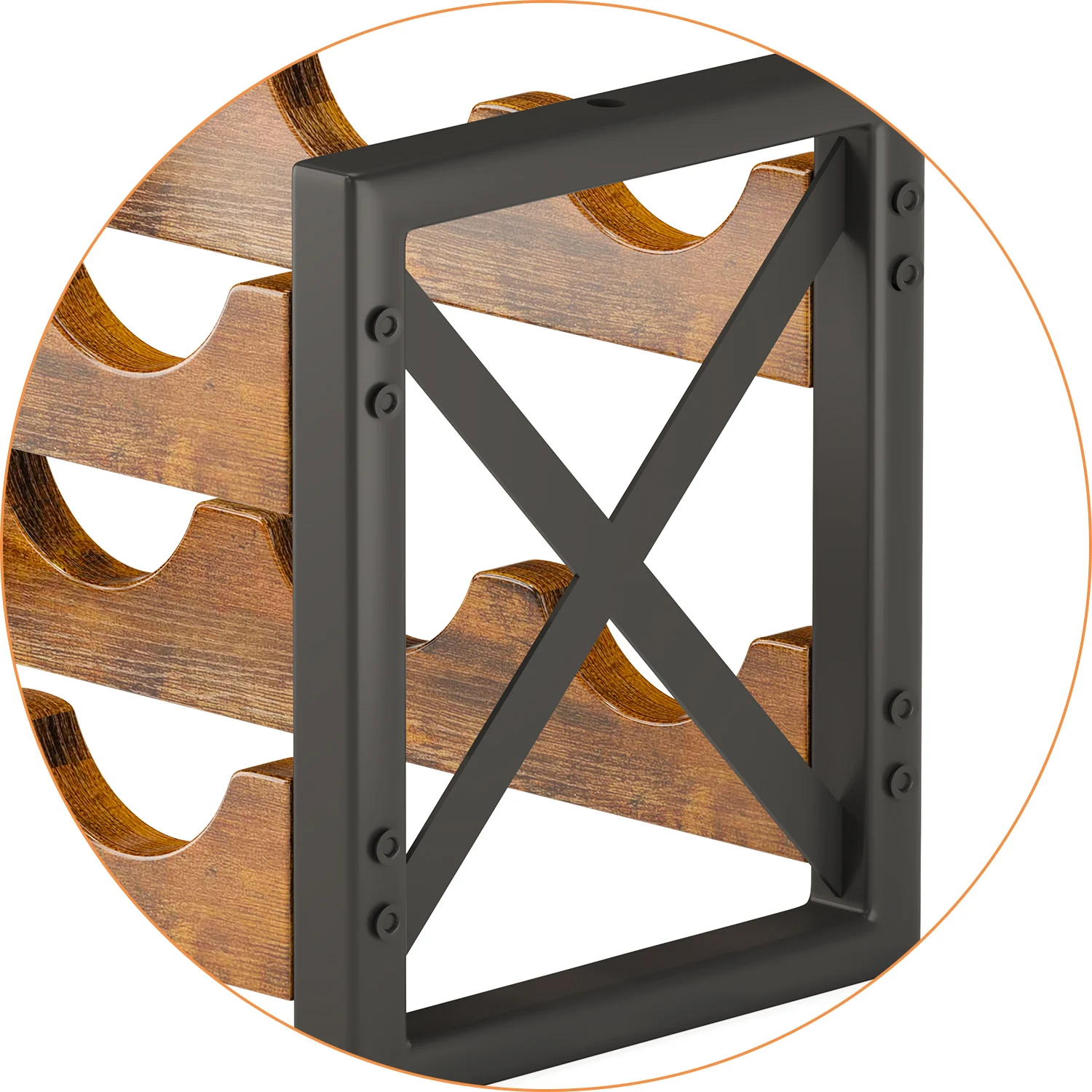 product 2 in 1 wine rack countertop small wine rack organizer holder wooden inserts stackable wine rack for kitchen home bar-4