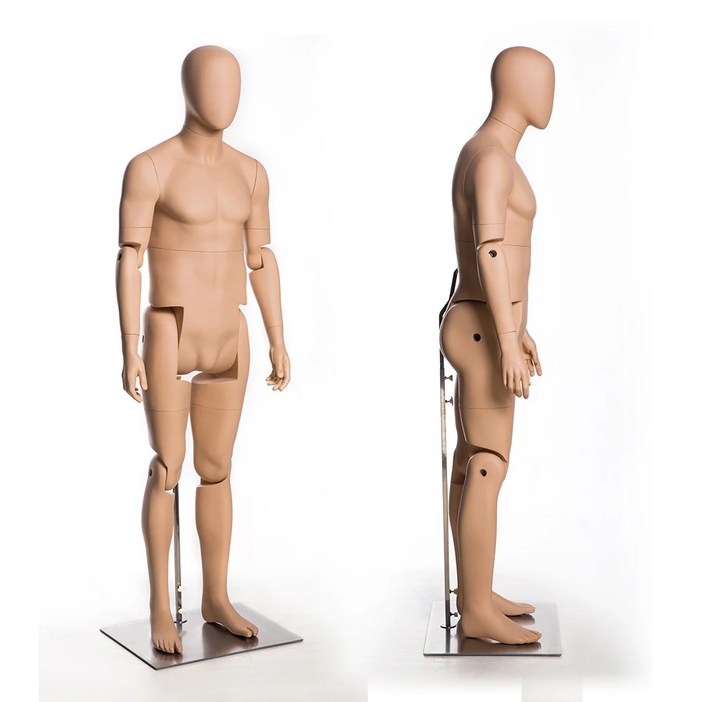HM02-G Nude Male Flexible Simulation Mannequin Full Body Posing Freely Movable Joints Articulated Mannequin