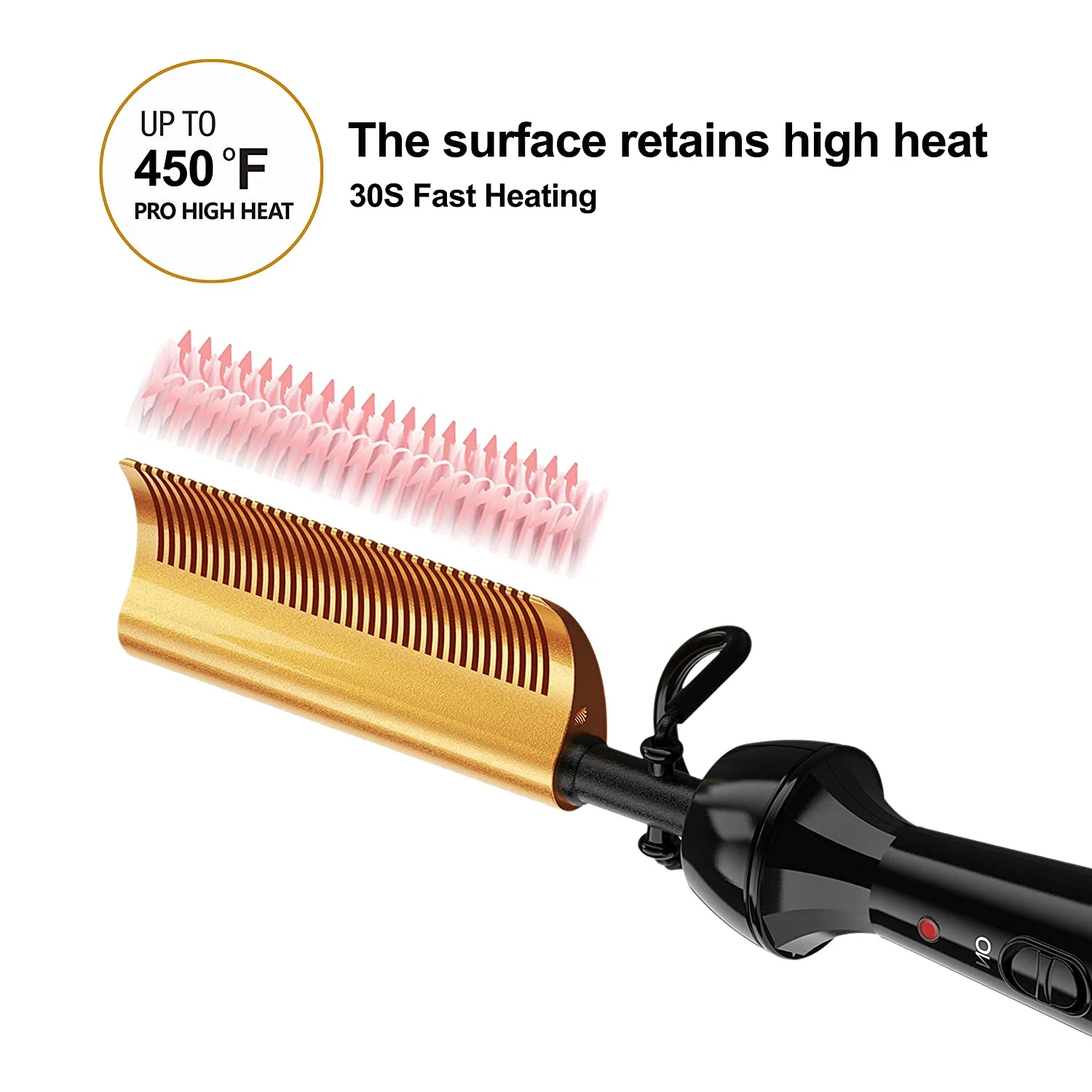 New Mini Hot Comb Electric Wig Pressing Comb Straightening Brush Natural Black Hair African Iron