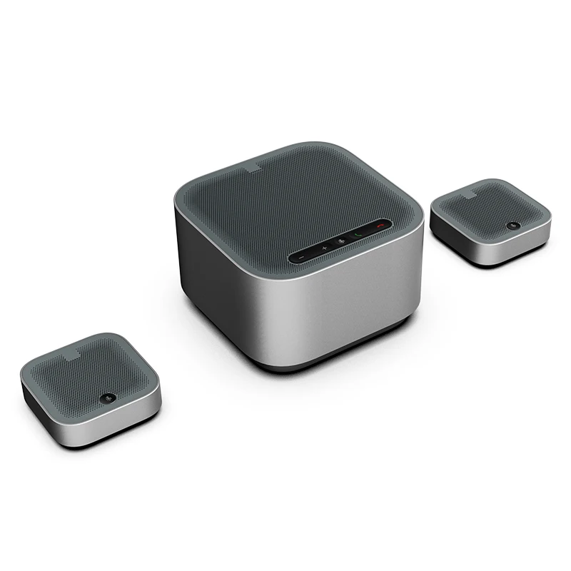 A10 USB Cascade Speaker With Two Extension Microphone Kit 10meter Distance Voice Pick up Audio Video Conference Meeting Room