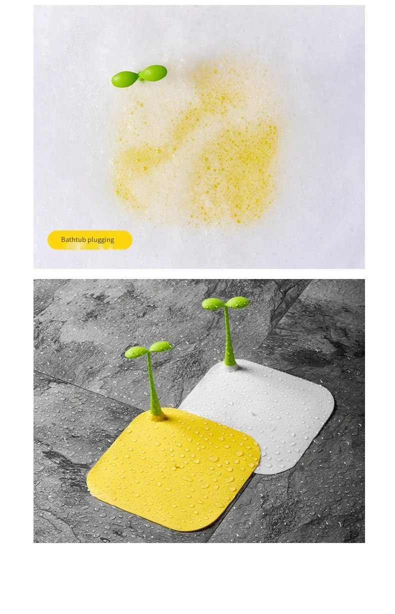 Drain cover household small bean sprout drain silicone sewer deodorant cover toilet bug cover bean seedling drain mat factory