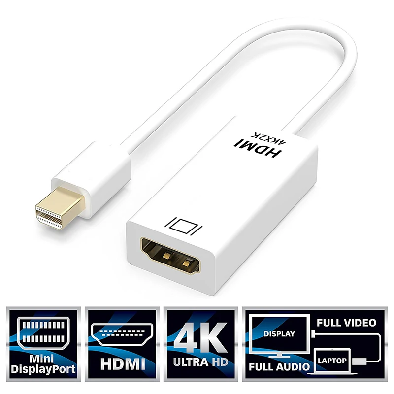 Mini Displayport Macbook Hdmi Dongle Mini DP To HDMI Cable 4K