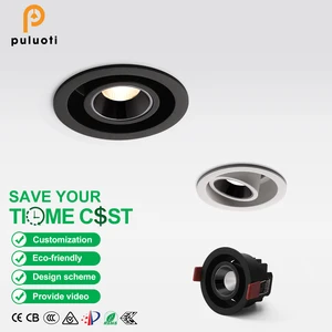 Recessed LED Spot Light Aluminum Construction Modern Adjustable Angle High CRI 97 3-Year Warranty for Diverse Indoor Needs