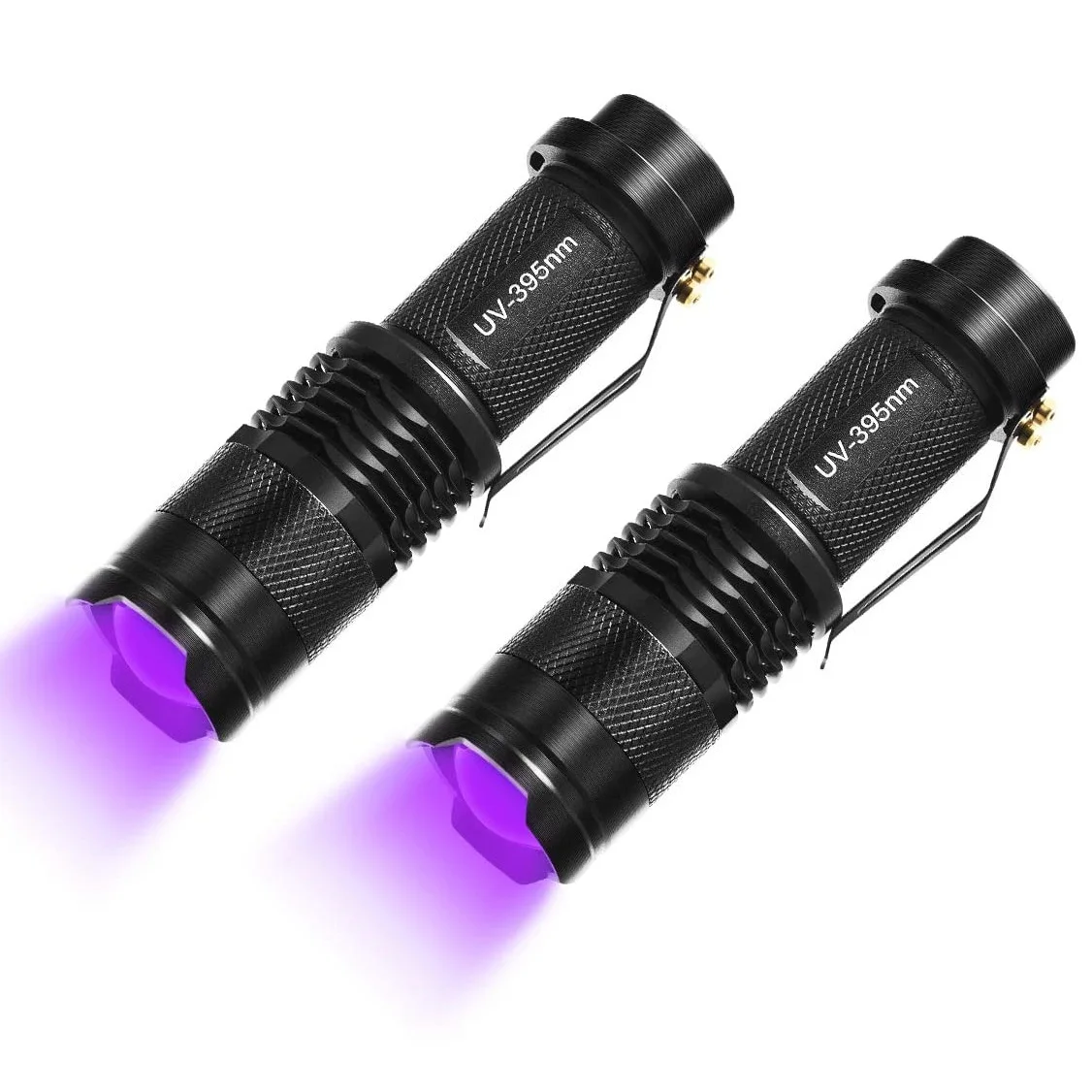 Светодиодный УФ фонарик 395нм или 365нм, черный алюминиевый фонарь с регулируемой яркостью, детектор мочи, Ультрафиолетовый фонарь для скорпионов