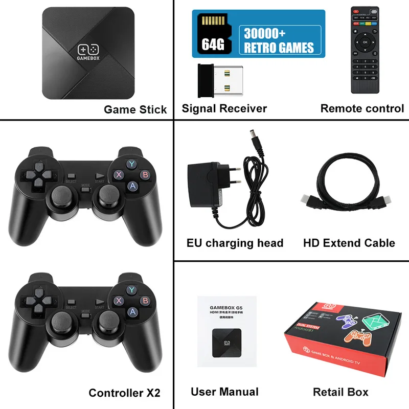 CONSOLA DE VIDEO JUEGOS GAME STICK LITE ✓Esta consola de juegos para TV inalámbrica incorpora más de 10000 juegos ✓9 emuladores preinstalados ✓Soporta salida de video de TV de alta definición 4K