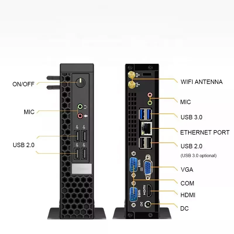 YCT Smallest Mini Pc Win 10 Gaming Micro Computer Black D3 SSD Windows 10 Intel CORE I7 Host I7 Cpu Industry Touch Screen Computer