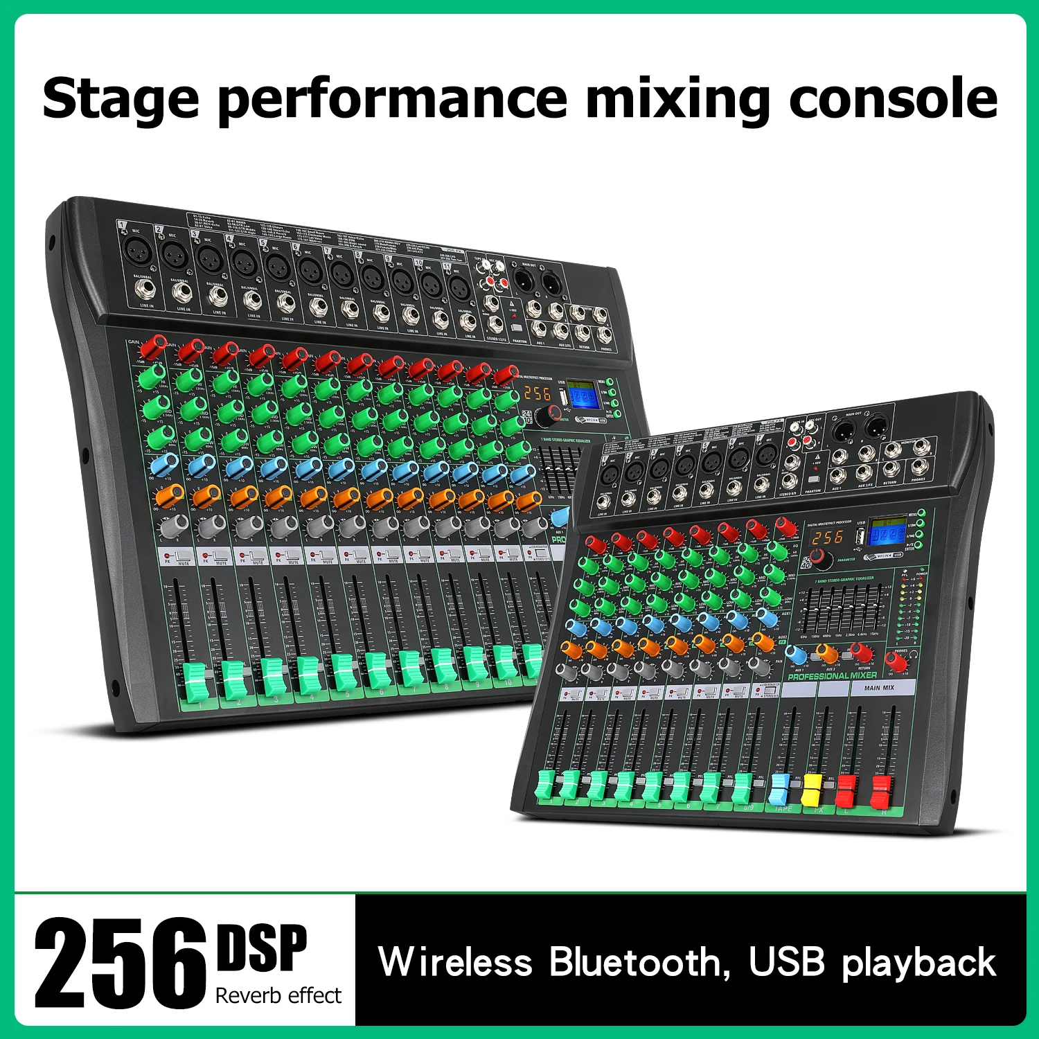 DJミキサーポータブル　オーディオミキサー　Bluetooth パーティスタジオ 楽天市場】BOMGE 6チャンネルdjオーディオミキサー、MP3 USB