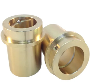 High quality CNC turning brass large flang screw tube sleeve by your demand