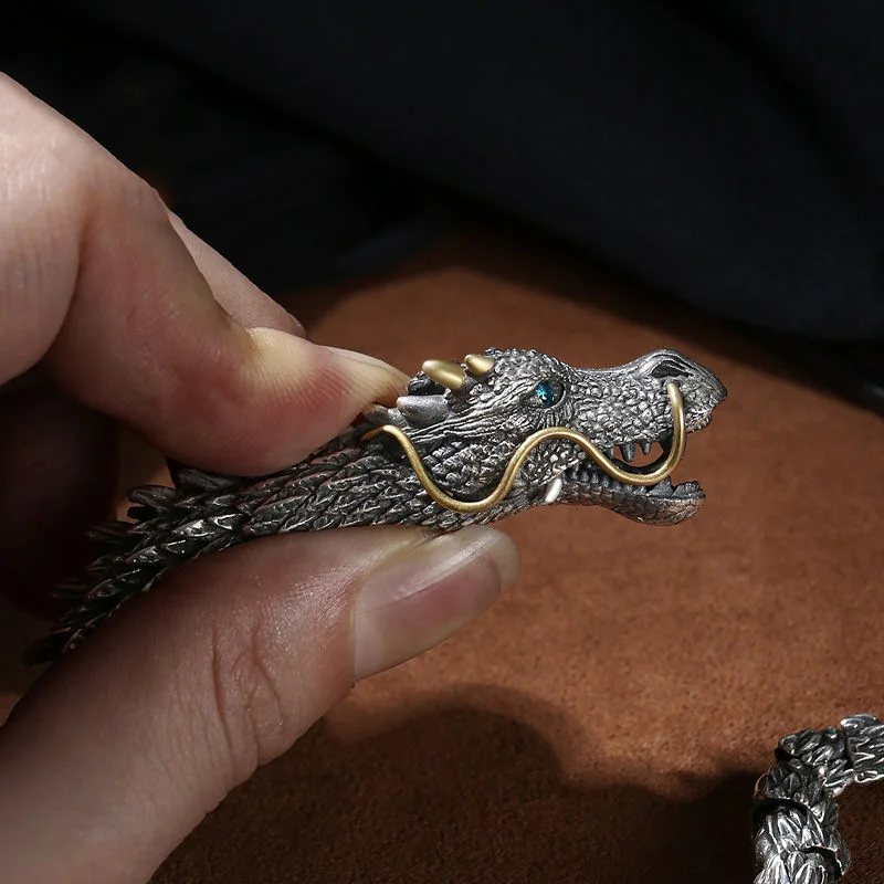 Chinese Dragon Bracelet - Handmade Bragon Bone Jewelry