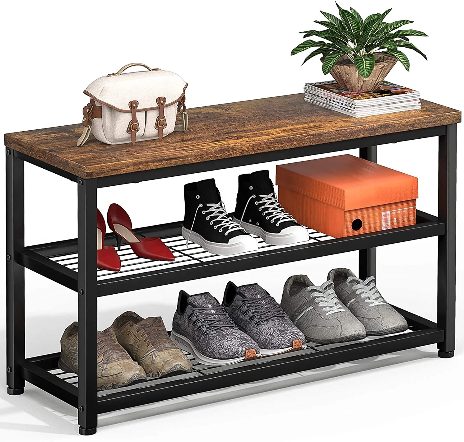 Entryway Shoe Rack Bench