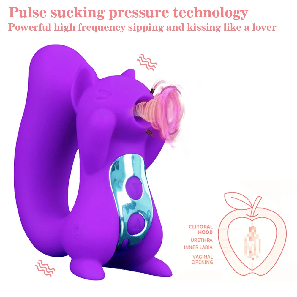 Amazon Vibe Couple 10 Frequency Vibration Tongue Licking Nipple Clit Pretty  Love Sex Toy Funny Squirrel Cute Vibrator for Women