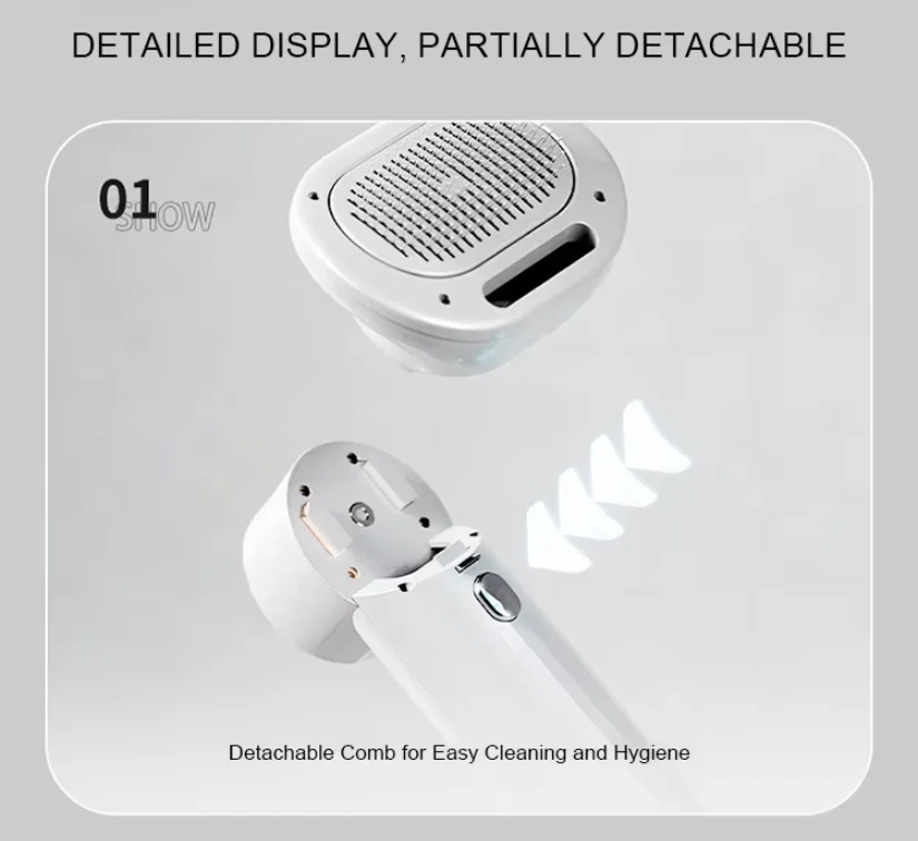 Pet Hair Brush Dryer, for Dogs and Cats, 2-in-1 Dog Hair Dryer with Slicker Brush, Portable, Adjustable Wind Speed & Temperature