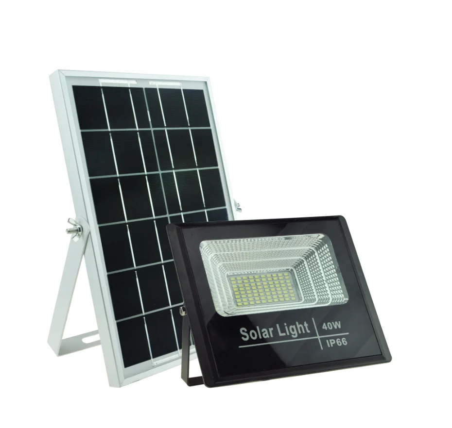 40W  IP66 IP Rating CCC Certification and LED Light Source Outdoor Solar Led Flood Light Lumen Dating