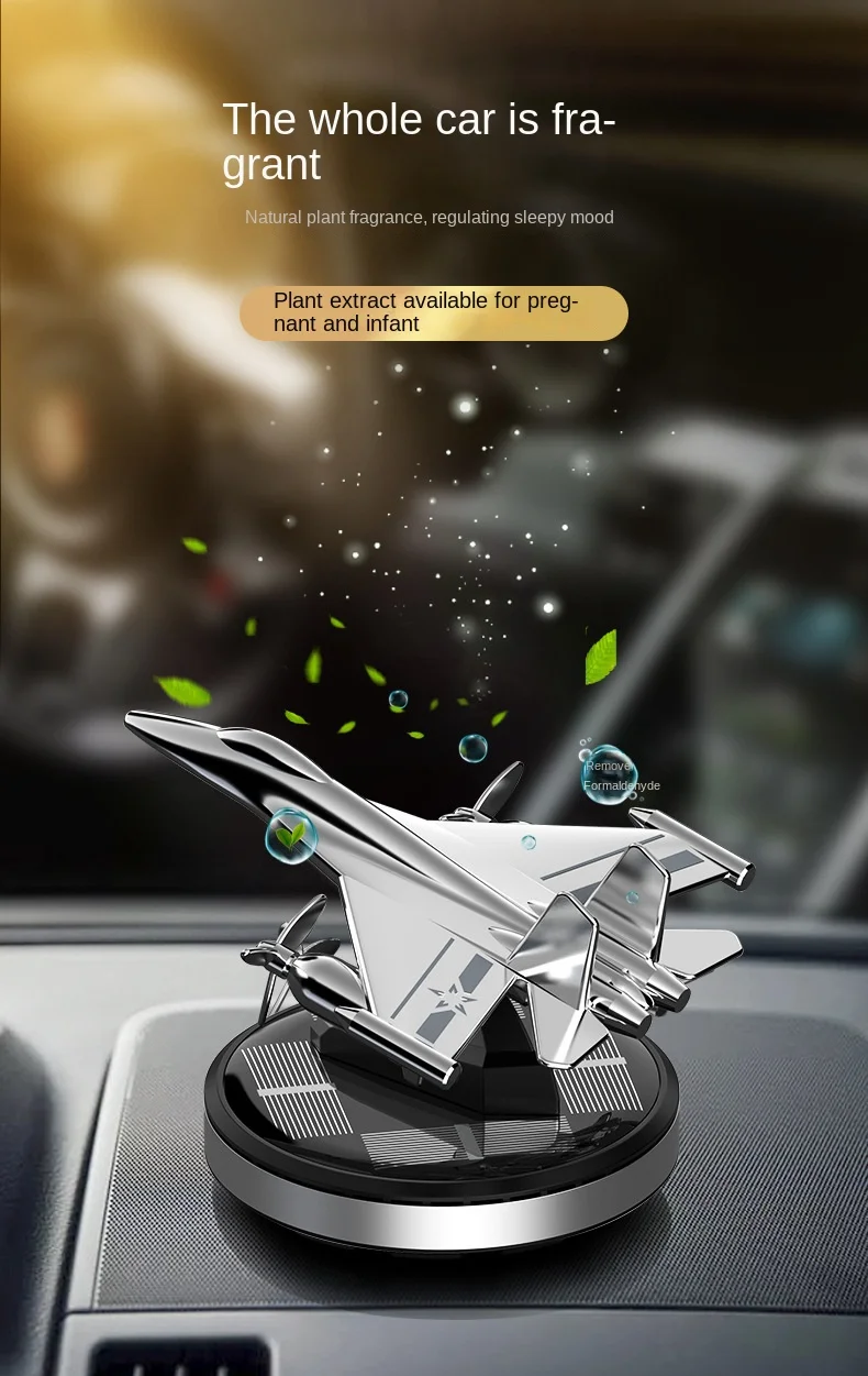 Custom Wholesale Metal Solar Powered Aircraft Diffuser Essential Oil