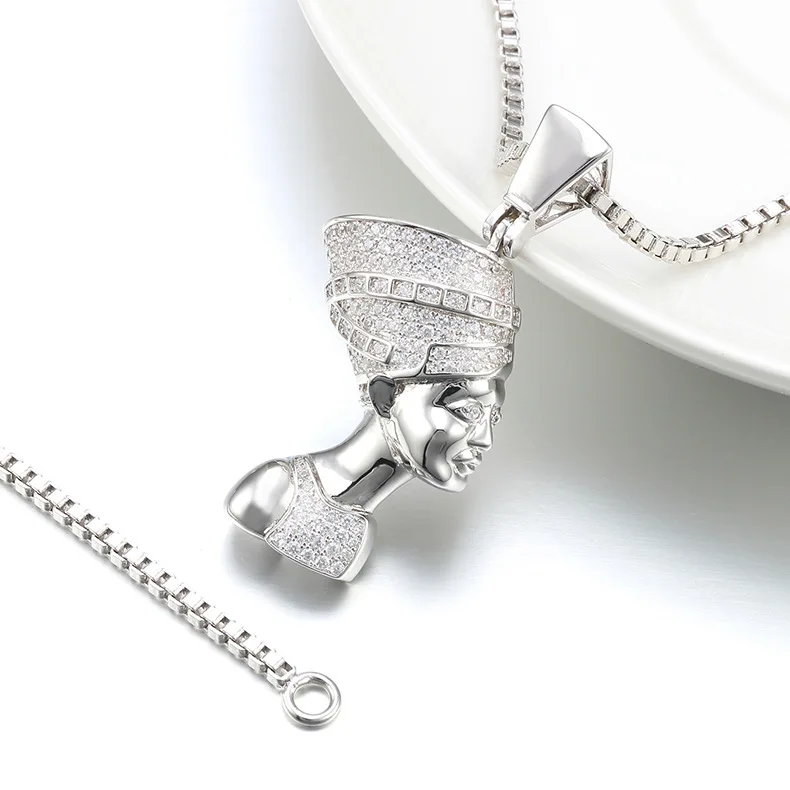 Shop Our New Arrival Hip Hop Jewelry Iced Out Nefertiti Pendant