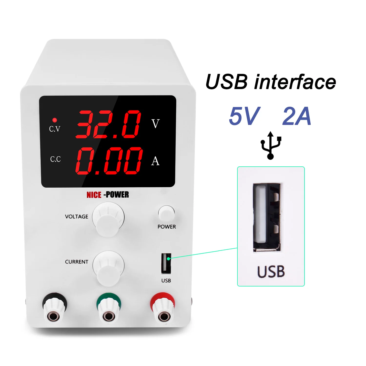 NICE-POWER SPS3010 4 Digital USB 5V 2A, 30V 10A Adjustable