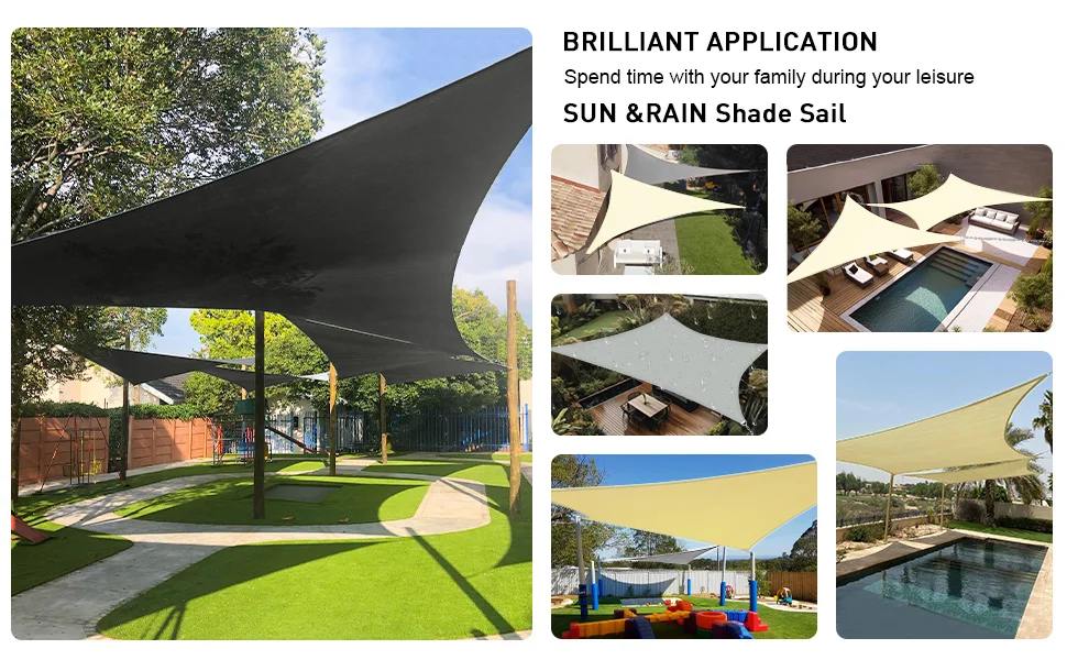 Outdoor Use Carport Gardenline Sun Fabric Sail Shade Waterproof Wpc Sun ...