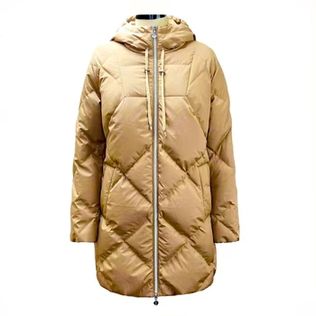 2023 Autumn Winter New Arrival  Embossed Puffer Down Jacket Women Clothing Waterproof ODM Outooor GRS hooded optional