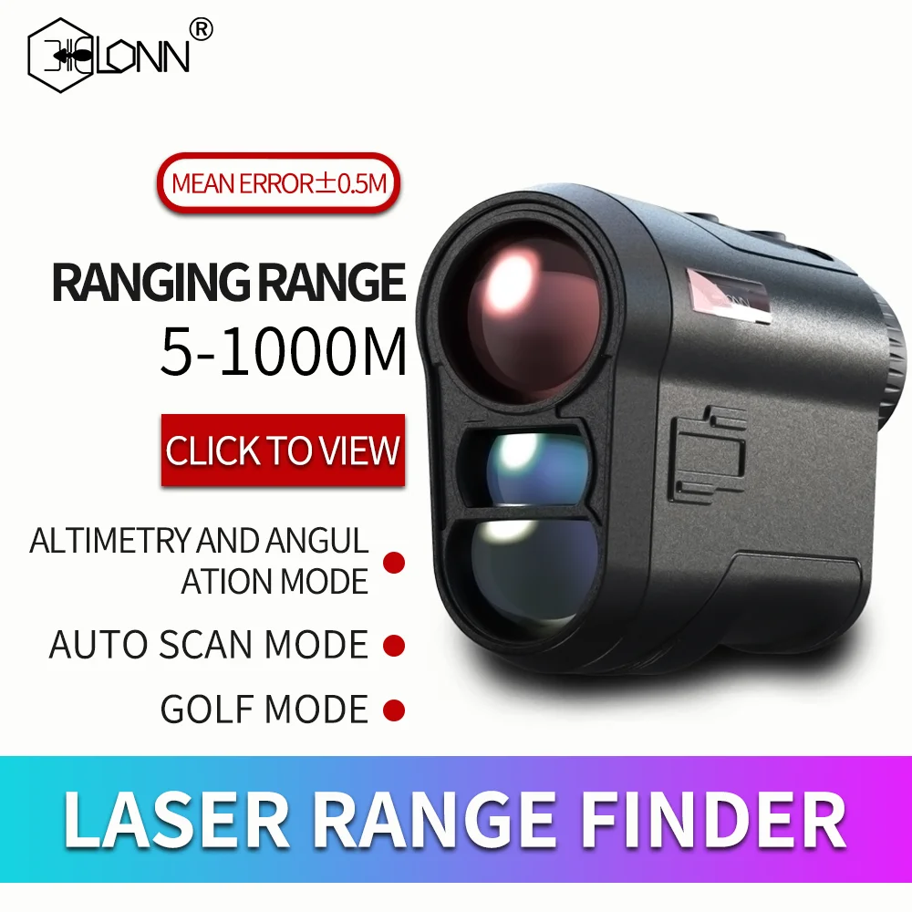 1000m Long Range Handhold Clear View Laser Range Finder Laser Golf