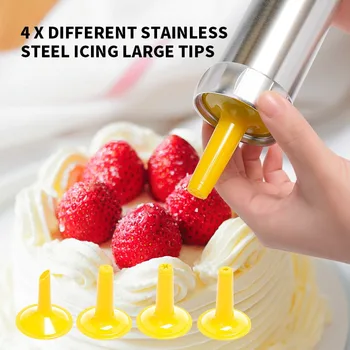 Chocolate Spread Presse à Biscuits Deluxe Avec Pistolet Pulvérisateur, Disques Et Embouts - Neuf En Boîte, Acier Inox Et Plastique Tool Gun