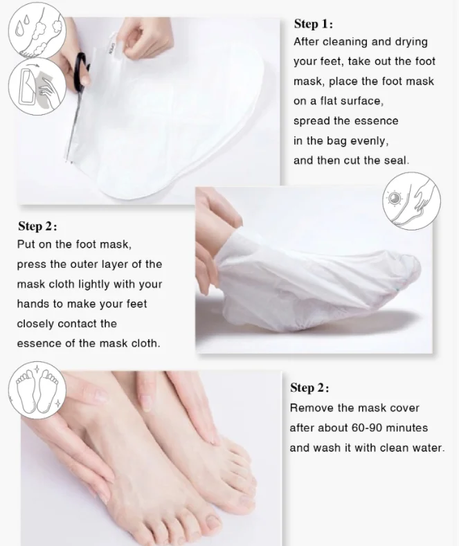 K Hydrating Foot Masks Natural Exfoliator for Dead Skin Feet Mask