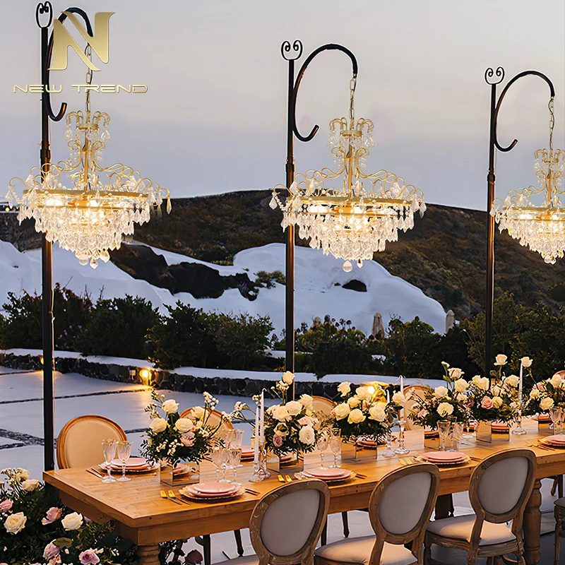 LC0918 Wholesale Wedding Decoration Road Guid Chandelier Stand for Wedding Props floor lamp