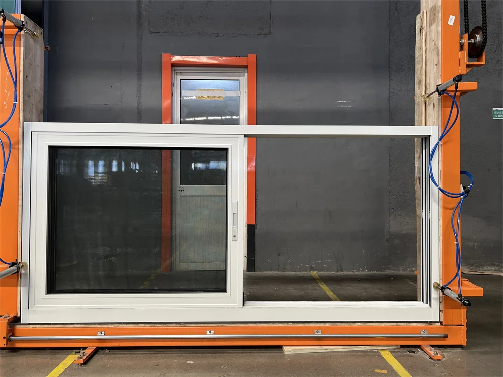 Minglei Aluminum Thermal Break Double Glazed Tempered Glass Sliding Windows Steel Fly Screen Mosquito Netting supplier