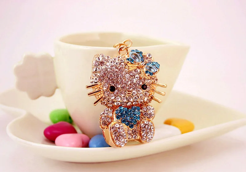 Silver Rhinestone Crystal Hello Kitty Kitten Pendant .925 Snake Necklace  Chain | eBay