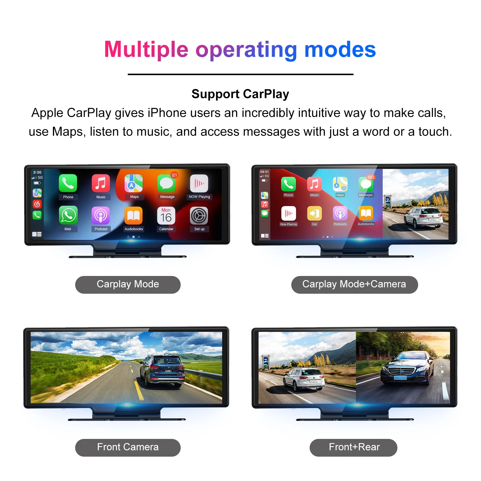 Adinkam 10 Inches Portable Carplay V30S  Apple Carplay+Android Auto w –  Aussies Auto