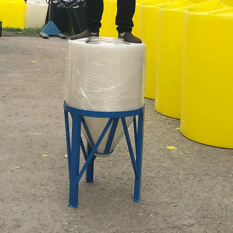 Roto-mold PE материал 100L круглые формы нижние конусы пластиковые резервуары для пивоваренного смешивания