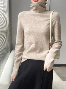 China V-times Soft Cozy BABY Little Goat Cloak Women Pile Collar Knitted Loose Base Shirt Winter Seamless  Cashmere
