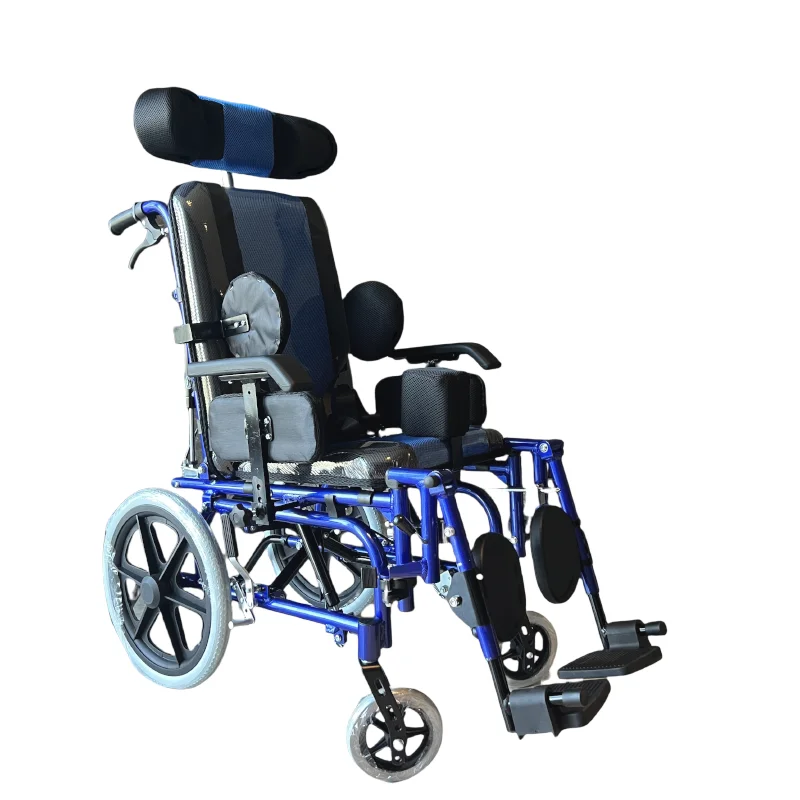 WH964 Steel Manual Multi-Adjustable Wheelchair for Pediatric Hospitals Disabled Patients with Cerebral Palsy