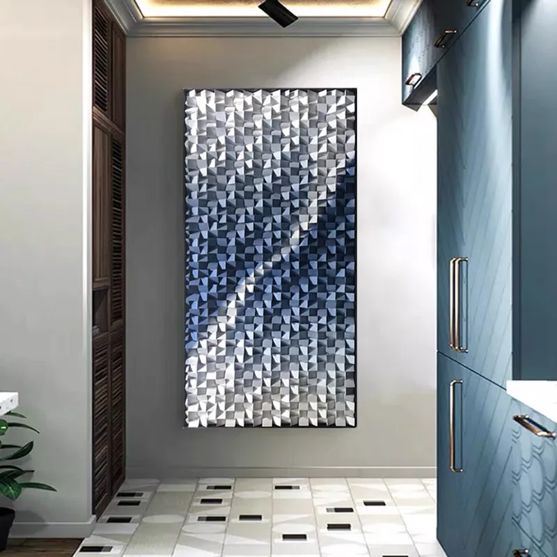 Wood Carving Wall Decor Design Art 3d Solid Wood Mosaic Handmade Inlaid Physical Hand Painting