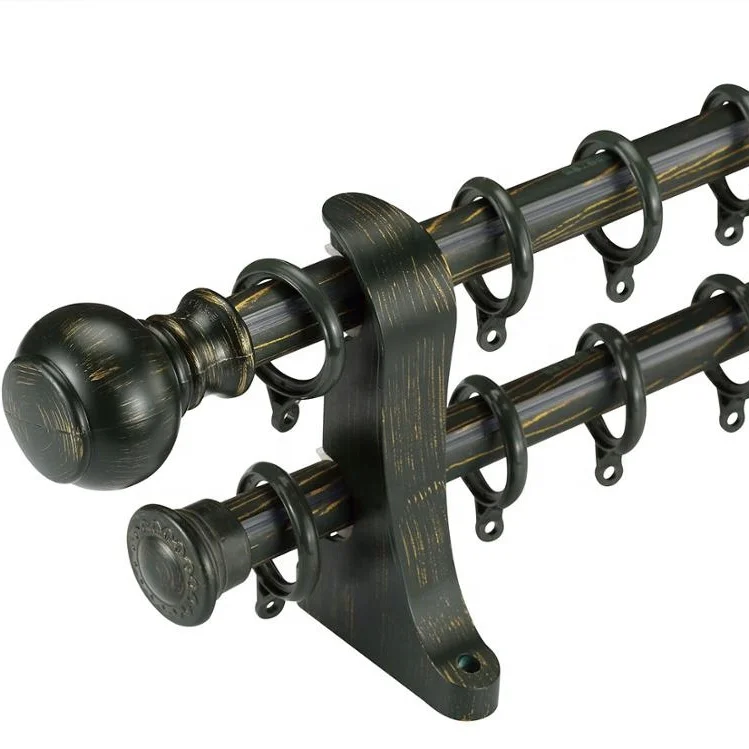 double curtain rods