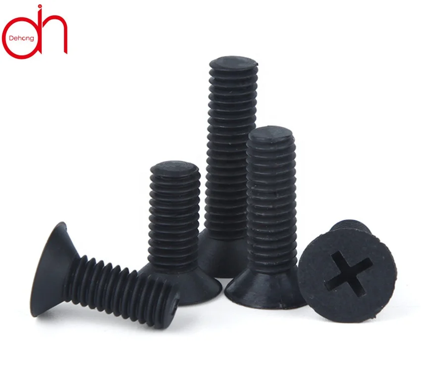 Nylon Black Display M2 Plastic Flat Cross Machine Screws