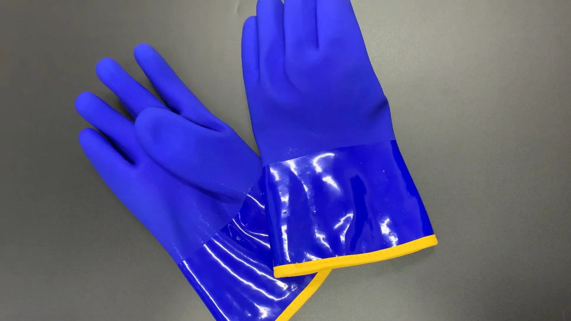 Liquids Repellent Fully Coated Pvc Fishing Gloves Working Gloves