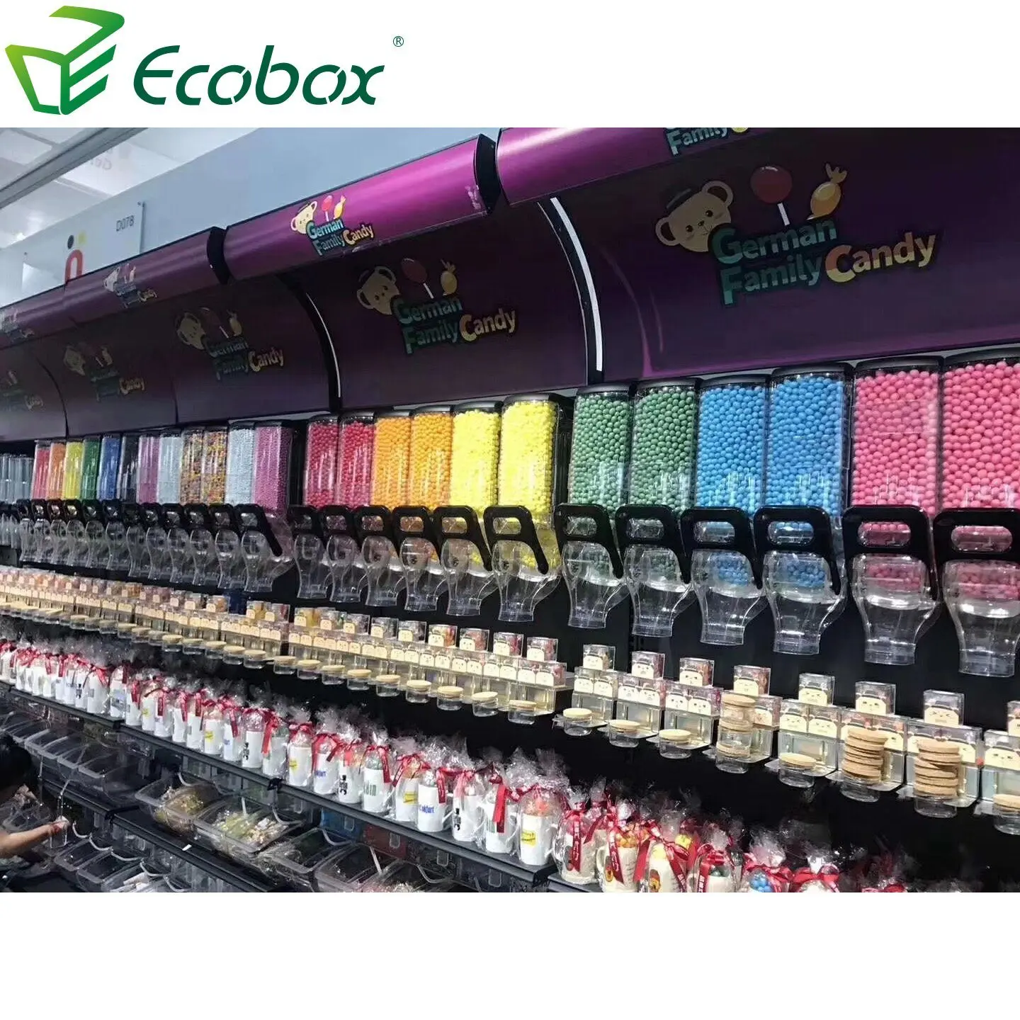 Transparent Gravity Bin Dispenser for Bulk Food & Nuts | OEM