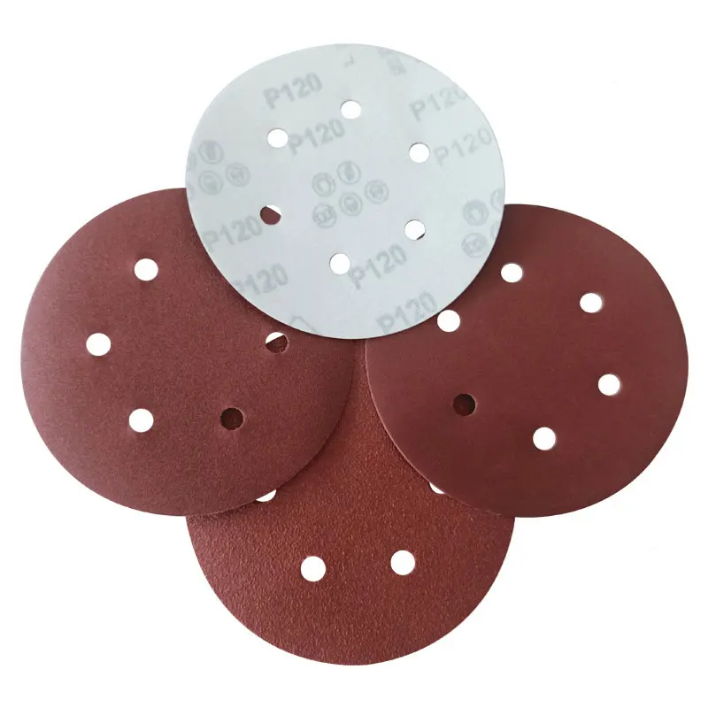 6 Holes Hook And Loop Sanding Disc Sandpaper,Sand Paper For Random ...