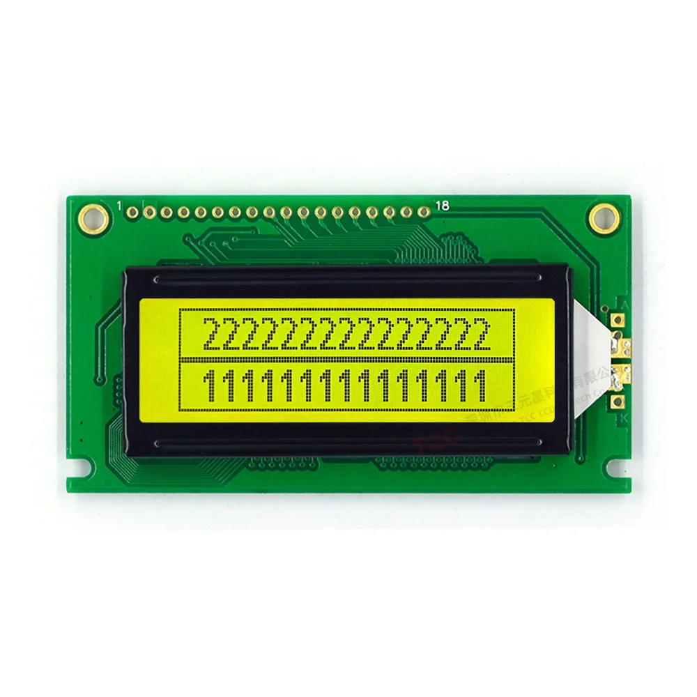 18ピン モノクロ 122x32 グラフィックLCDモジュール 8ビット並列