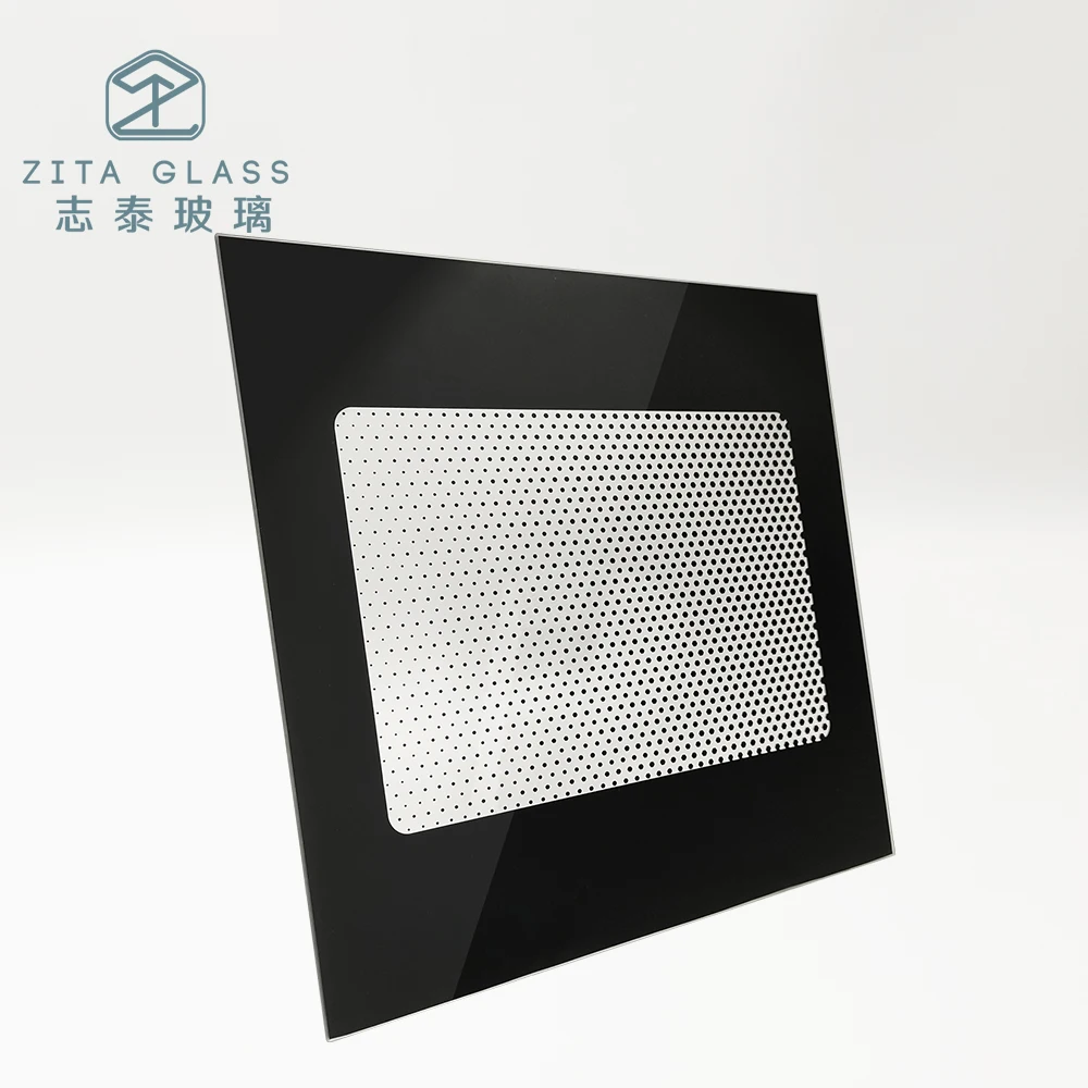 High Quality Custom Design Toughened Microwave Oven Glass Panel Silk Screen Print Microwave Oven Tempered Door Glass