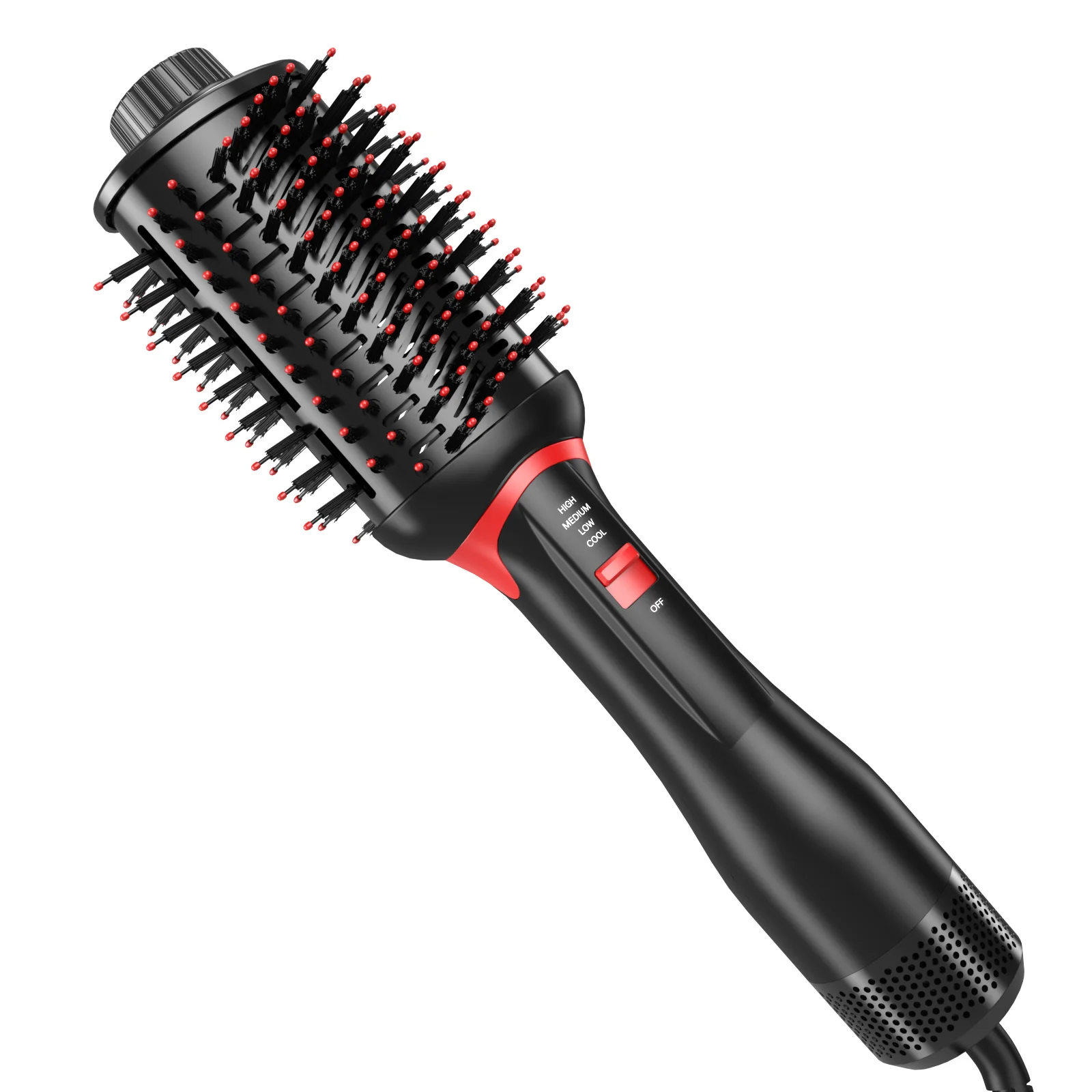 ヘアドライヤー ブラック ブラシアタッチメント付き 常識を覆す蘇生ヘアドライヤー「エアーブロースティック」から