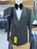 Black-2pcs/set-Jacket + pants