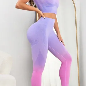 High Elastic Women's New Sports Seamless Workout Gym Yoga Set Muti-Color Breathable and Waterproof Plus Size-Made in China