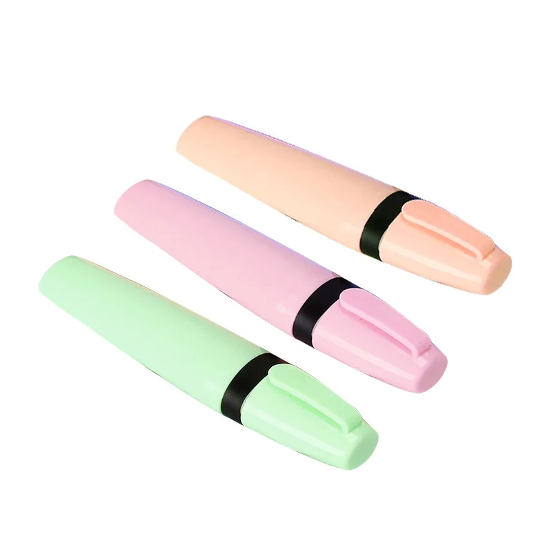Custom Logo Fluorescent Highlighter Marker Cartoon Girls Squared Cute Highlighter Pen for Kids