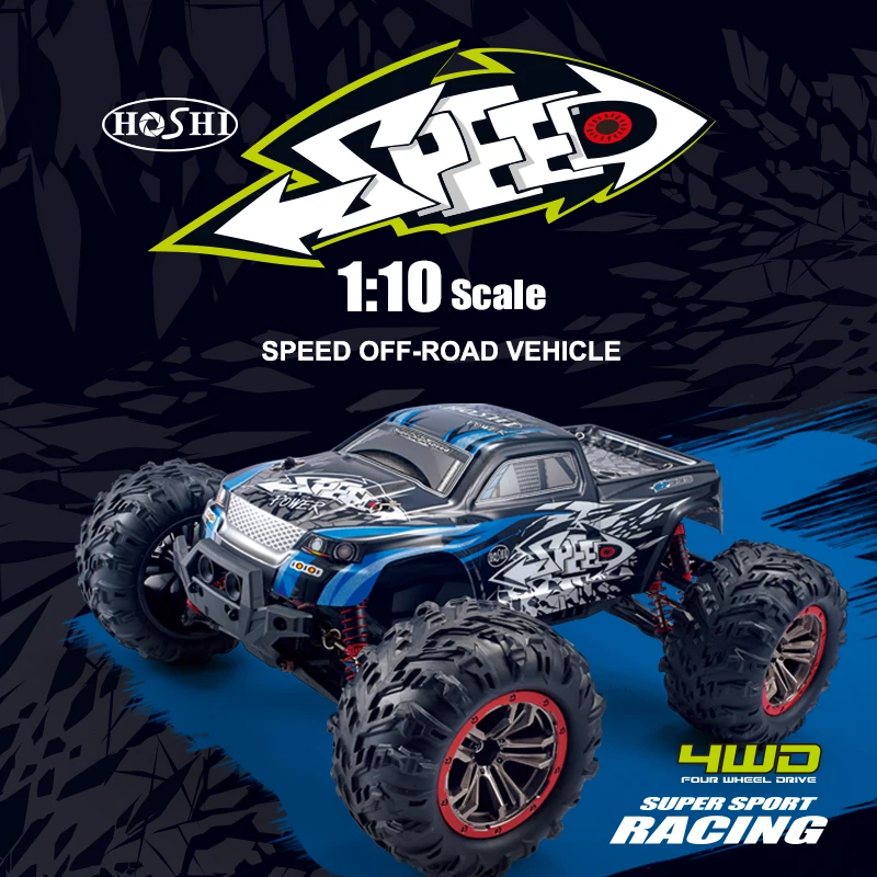 HOSHI N516 RC Truck 1/10 rc car 4WD Remote Control Toys with Lights Off-Road Hobby monster truck fast Crawler Electric Vehicle